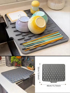Silicone Dish Drying Mat – Non-Slip Heat-Resistant Kitchen Drying Pad