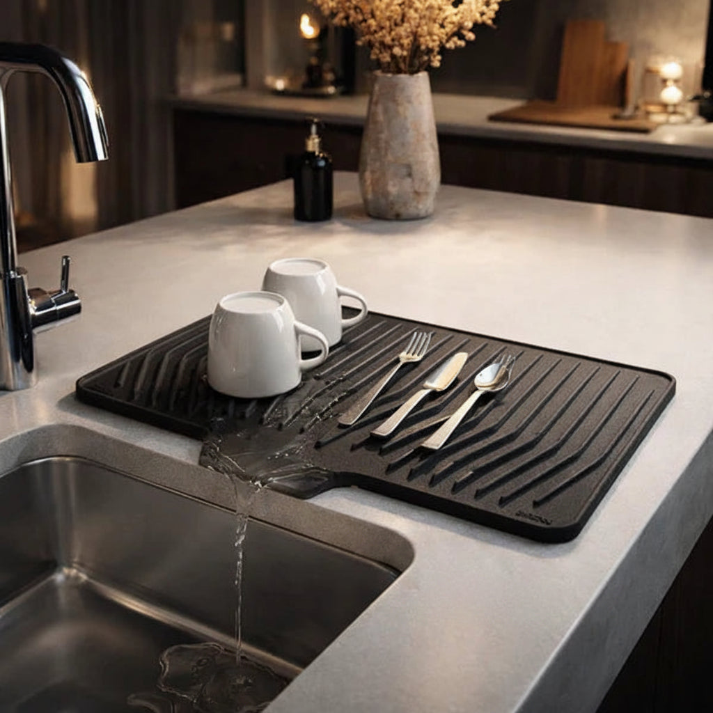 Silicone Dish Drying Mat – Non-Slip Heat-Resistant Kitchen Drying Pad