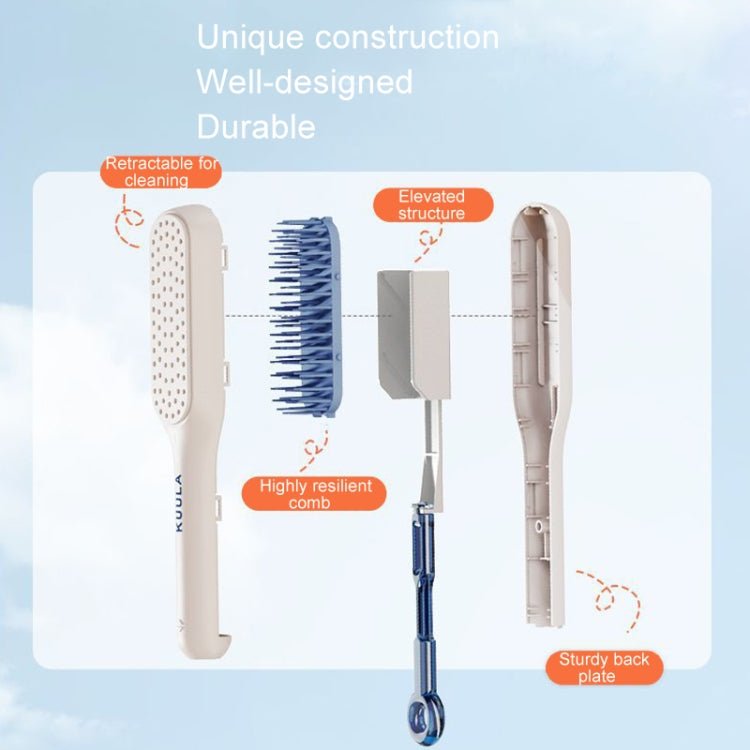 Magic Comb Self Cleaning Hair Brush With Box - Random Colour - My Store