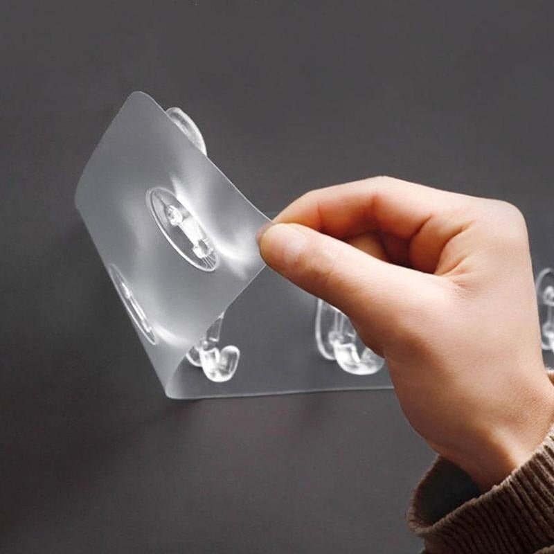 Wall Mounted Sticky Strip 6 Hooks Hanger with Free Delivery - My Store