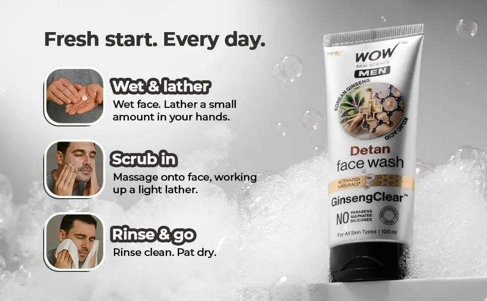 Korean Ginseng + Kojic Acid Detan Face Wash Gel  - Pack Of 1 / 100 ML