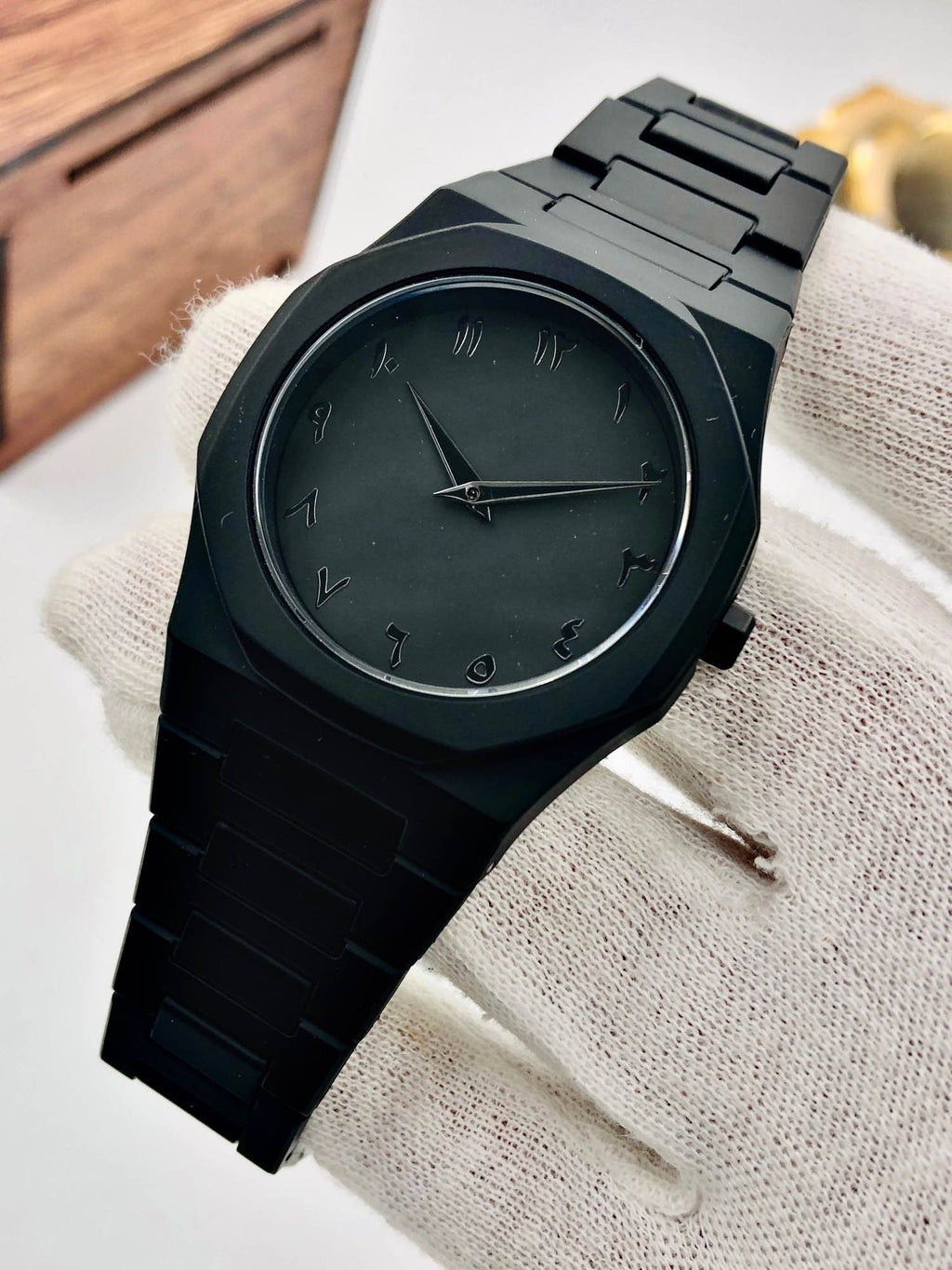 New Arabic Aura Watch Black Modern Creative Design Waterproof - My Store
