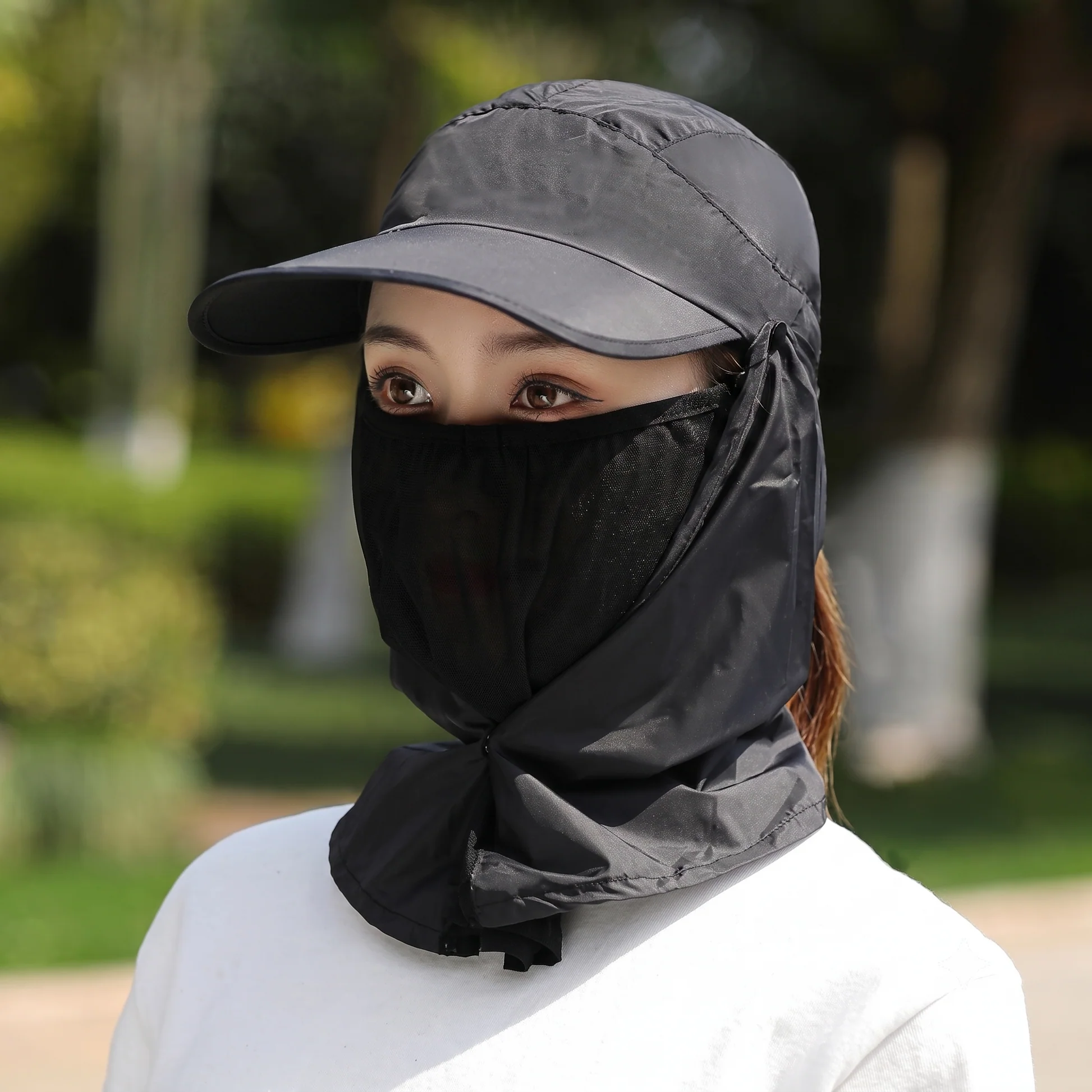 Unisex UV Protection Sun Hat with Face Cover | Breathable Summer Outdoor Cap for Men & Women